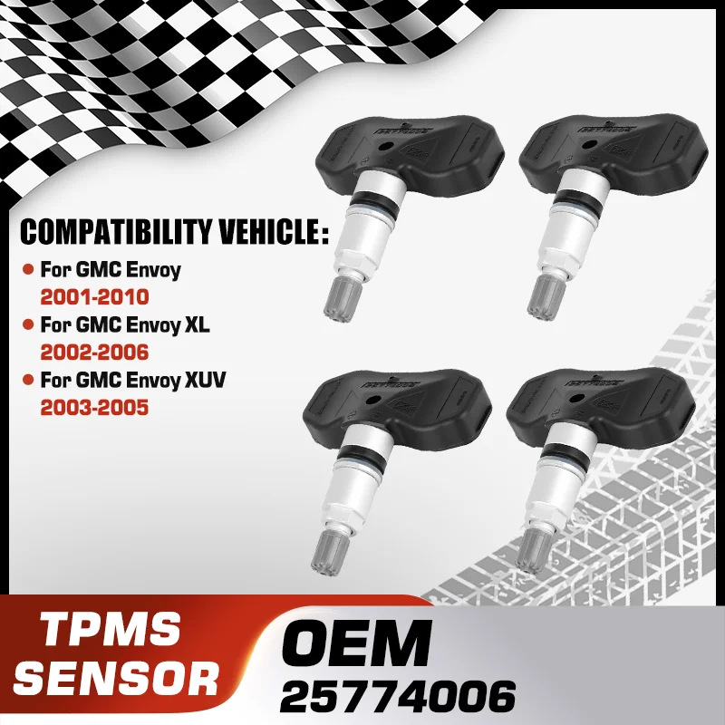 

Car For GMC Envoy 2001-2010 GMC Envoy XL 2002-2006 GMC Envoy XUV 2003-2005 1/4PCS TPMS Tire Pressure Monitor 25774006 8257740060
