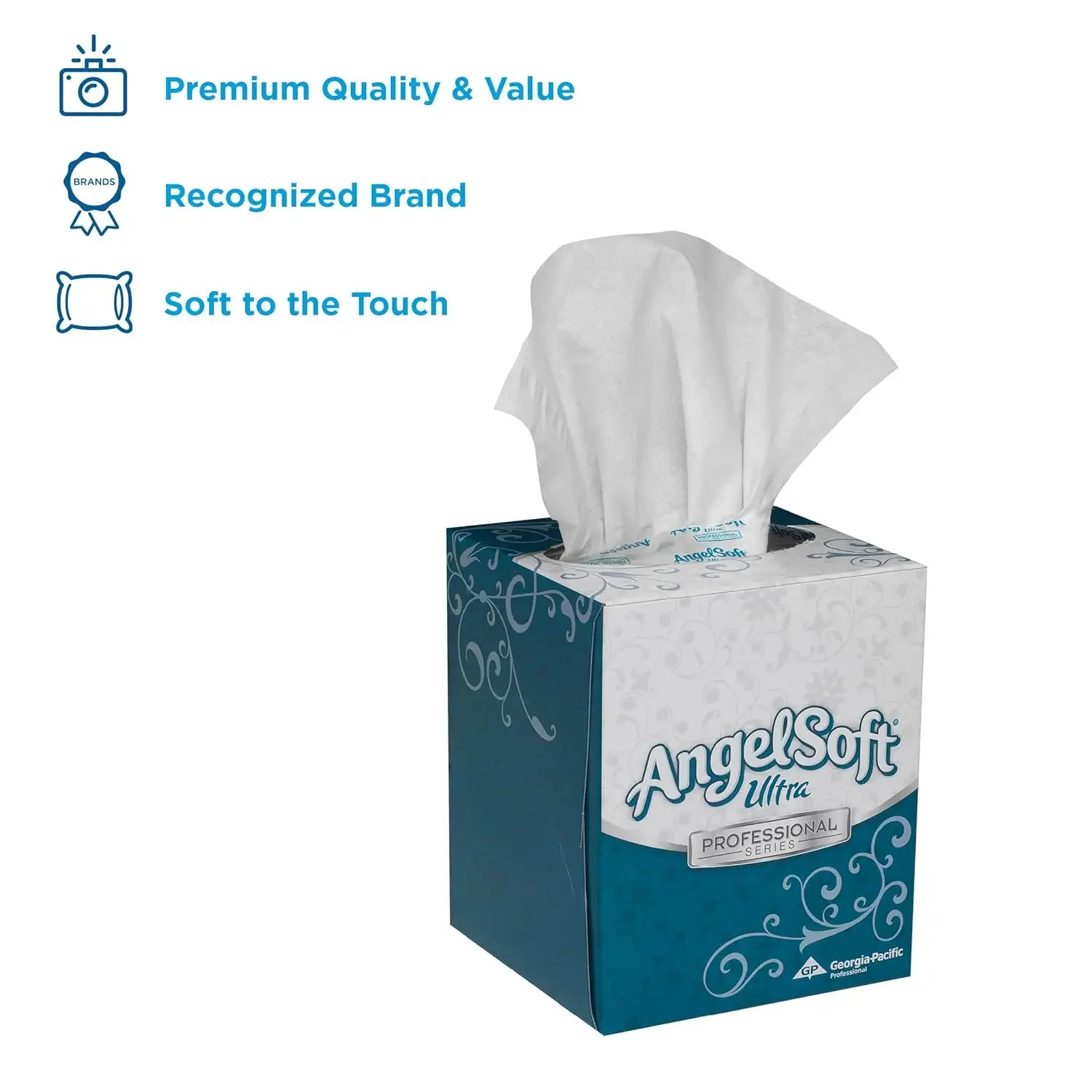 GEORGIA-PACIFIC Angel Soft Ultra Professional Series Premium 2-Ply Facial Tissue by GP PRO (Georgia-Pacific), Cube Box, 46560