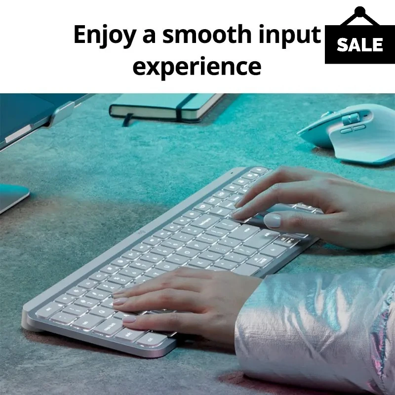 

Logitech MX Keys S Wireless Keyboard for Office, Smart Illuminated Keys & Multi-Device Flow, Quiet Typing with Long Battery Life