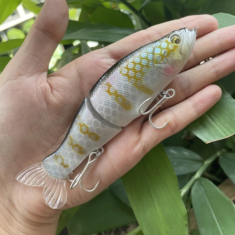 Swimbait-Angelköder 135mm 31g Mehrteiliger Langsam Sinkender Köder Wobbler Künstlicher Harter Köder für Bass, Hecht und Meeresfischerei