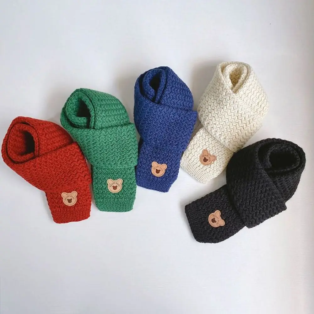 Kids Knitted Scarf Autumn Winter Keep Warm Scarf Neck Collar Boys and Girls Neck Cover High Quality