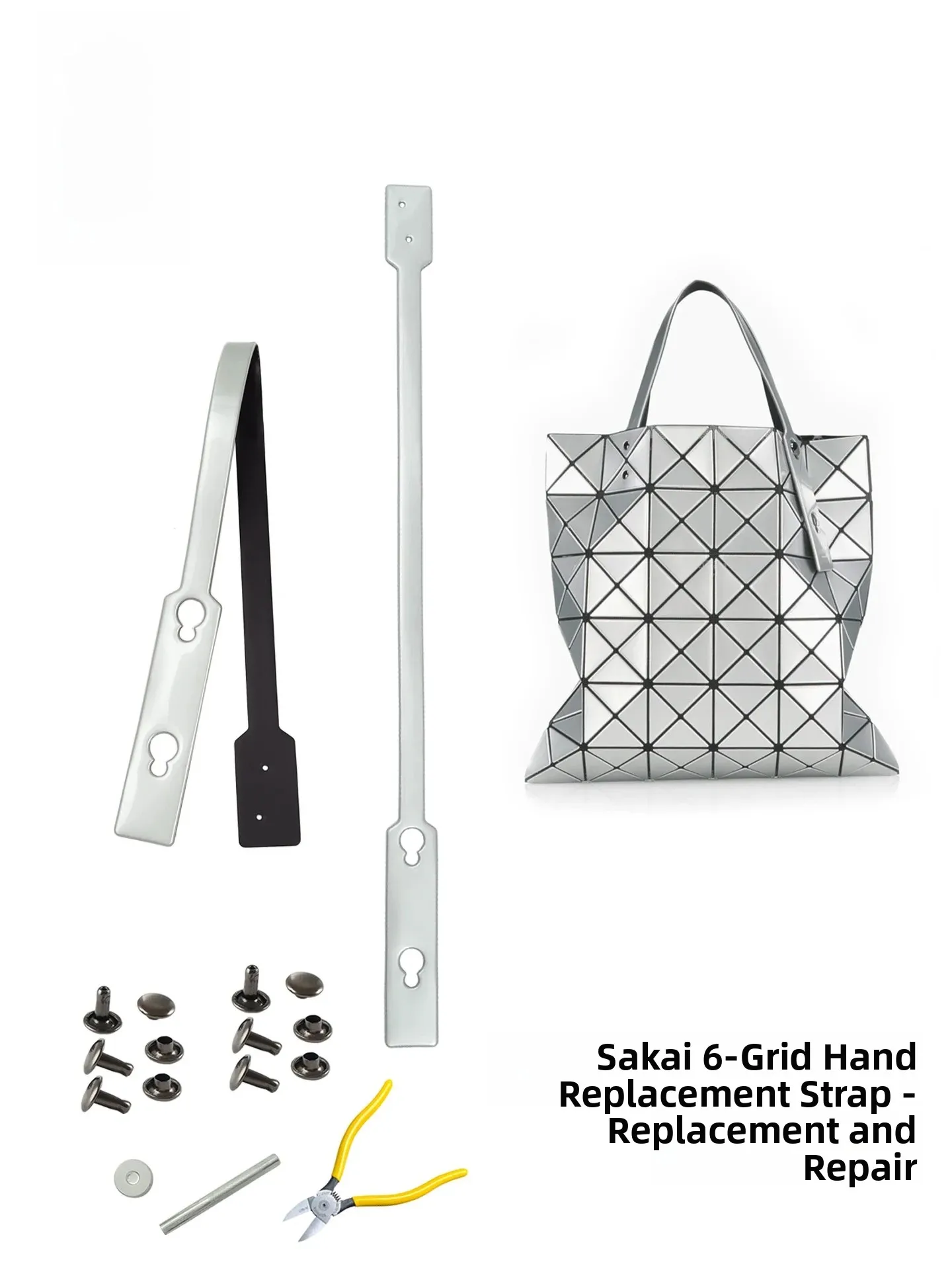 Three Houses One Life 6 Grids Handbag Strap Replacement Repair Handle Strap Accessories Handheld Bag Parts And Accessories