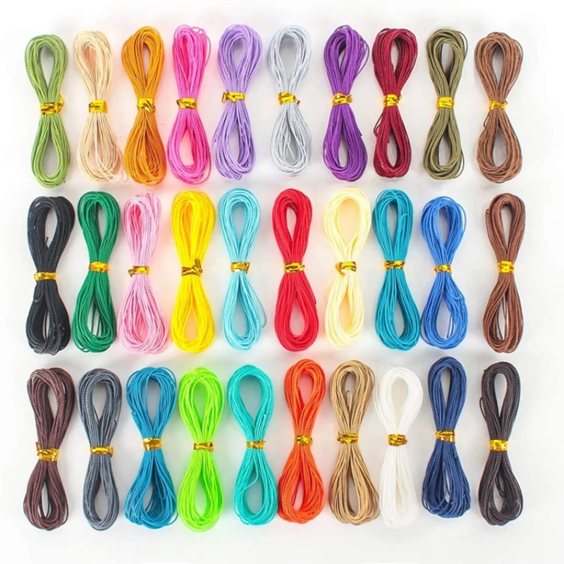 

1mm wax rope, threaded rope, diy jewelry accessories, bracelets, necklaces, beaded strings, 30 colors, each 10 meters long