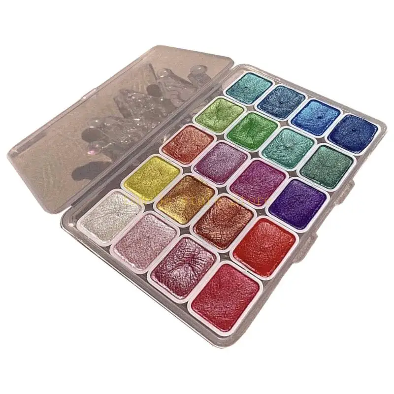 20 kleuren glitter aquarelverf voor kunstschilderen paaseieren kleuren D0UA