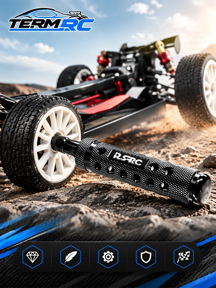 1Pc M4 Lock Wheel Nut Sleeve Wrench for 1/10 RC Crawler Truck Off-Road Tire (Red/Black)