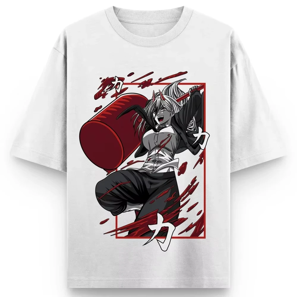 

Chainsaw Man Anime Shark Knight Printed Short Sleeved T-shirt for Men 2026 Retro Boys and Girls Casual Loose Street Clothing Top
