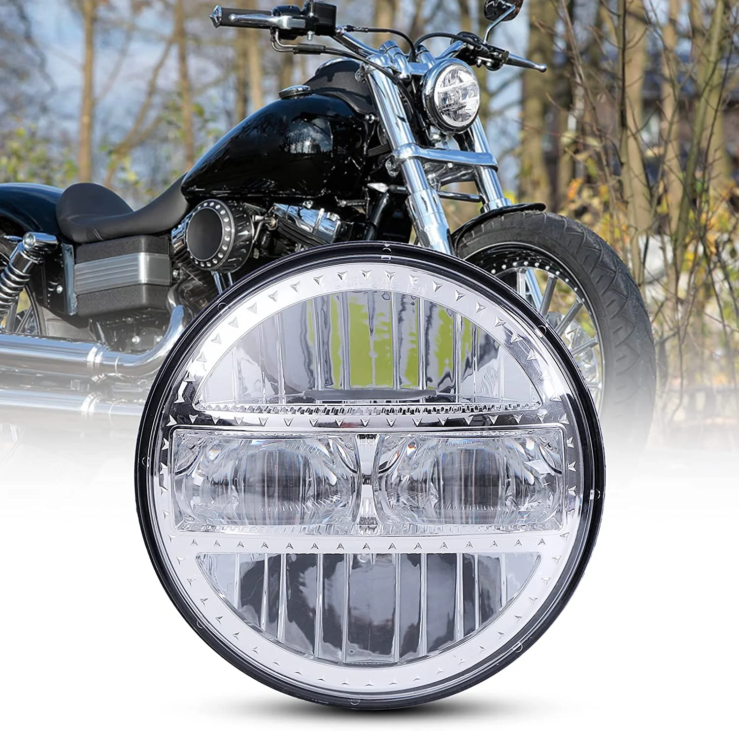 Black 5.75Inch Motorcycle Projector Led Headlight 5.75