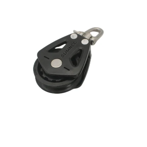 High Load Sheave Block Universal Head Single Pulley Swivel Shackle Sailboat Plain Bearing Block Rope Runner Boat Accessories