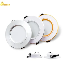 Led Downlight Teto Rodada Recesso Lâmpadas DC 12V 24V AC110V 220V 5W 9W 12W 15W 18W Holofotes Para A Decoração Home Sala de estar