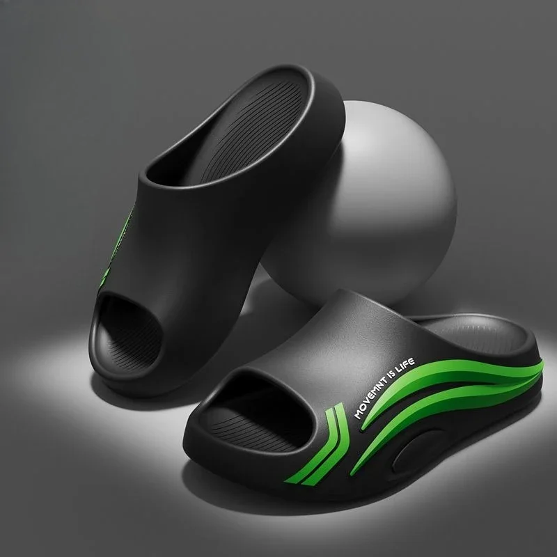 Walk Around Home Male Slipper Platform Indoor Shiatsu Slides Bathroom House Casual Comfortable 2025 Style Low Price Men's Shoe