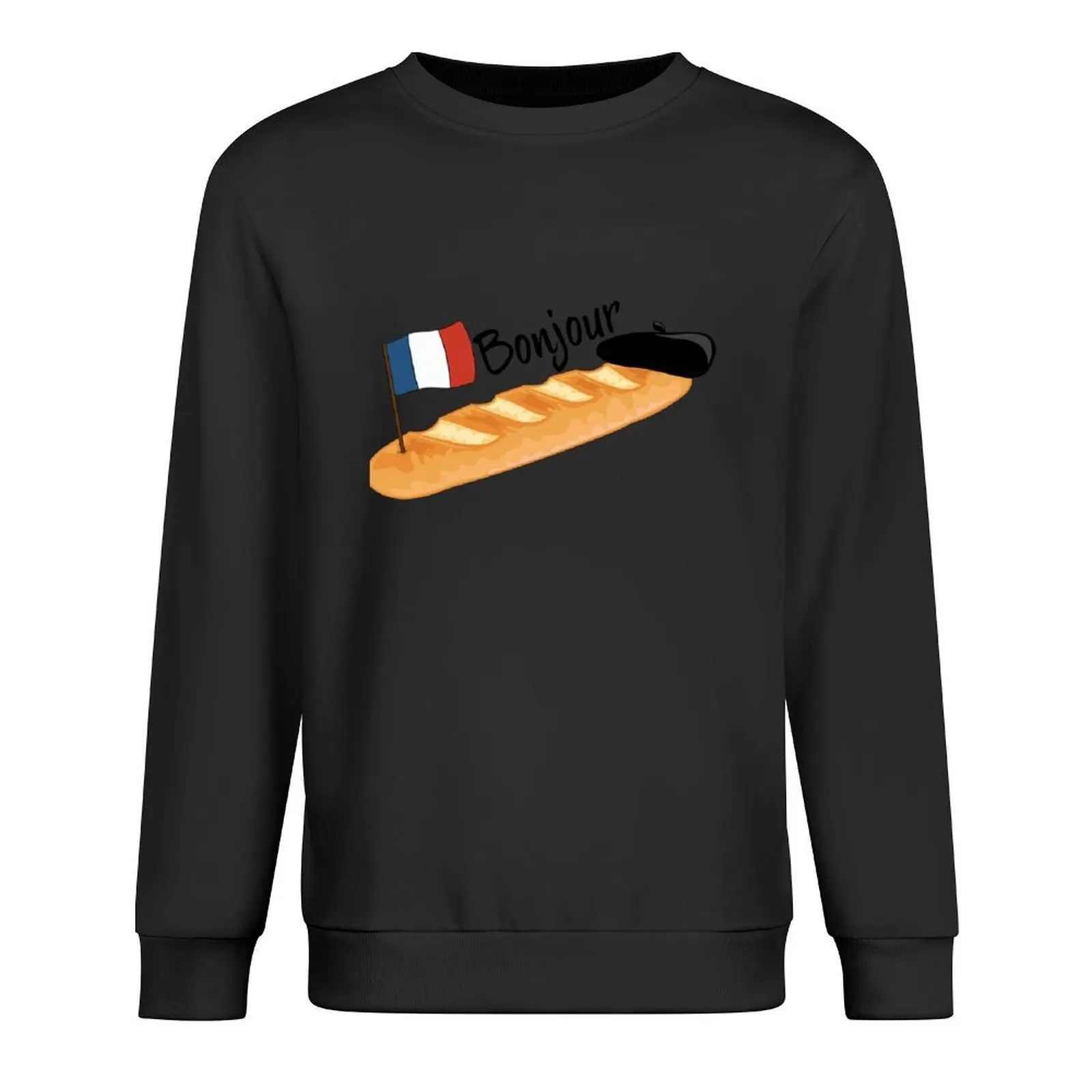 

Bonjour Oui Oui Baguette - Funny French Pullover clothes for men male clothes tracksuit autumn sweatshirt male