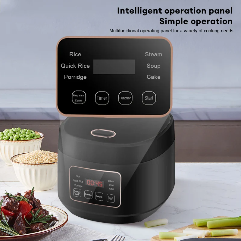 Electric Rice Cooker Household Smart Multifunction Rice Cooking Machine Non-stick Liner For Food Warmer 3L Automatic Rice Cooke