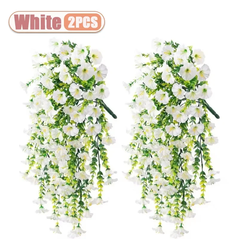 2-8PCS Indoor Outdoor Kunstmatige Morning Glory Muuropknoping Faux Bloemen Home Decor Tuin Bloemstuk Decoraties