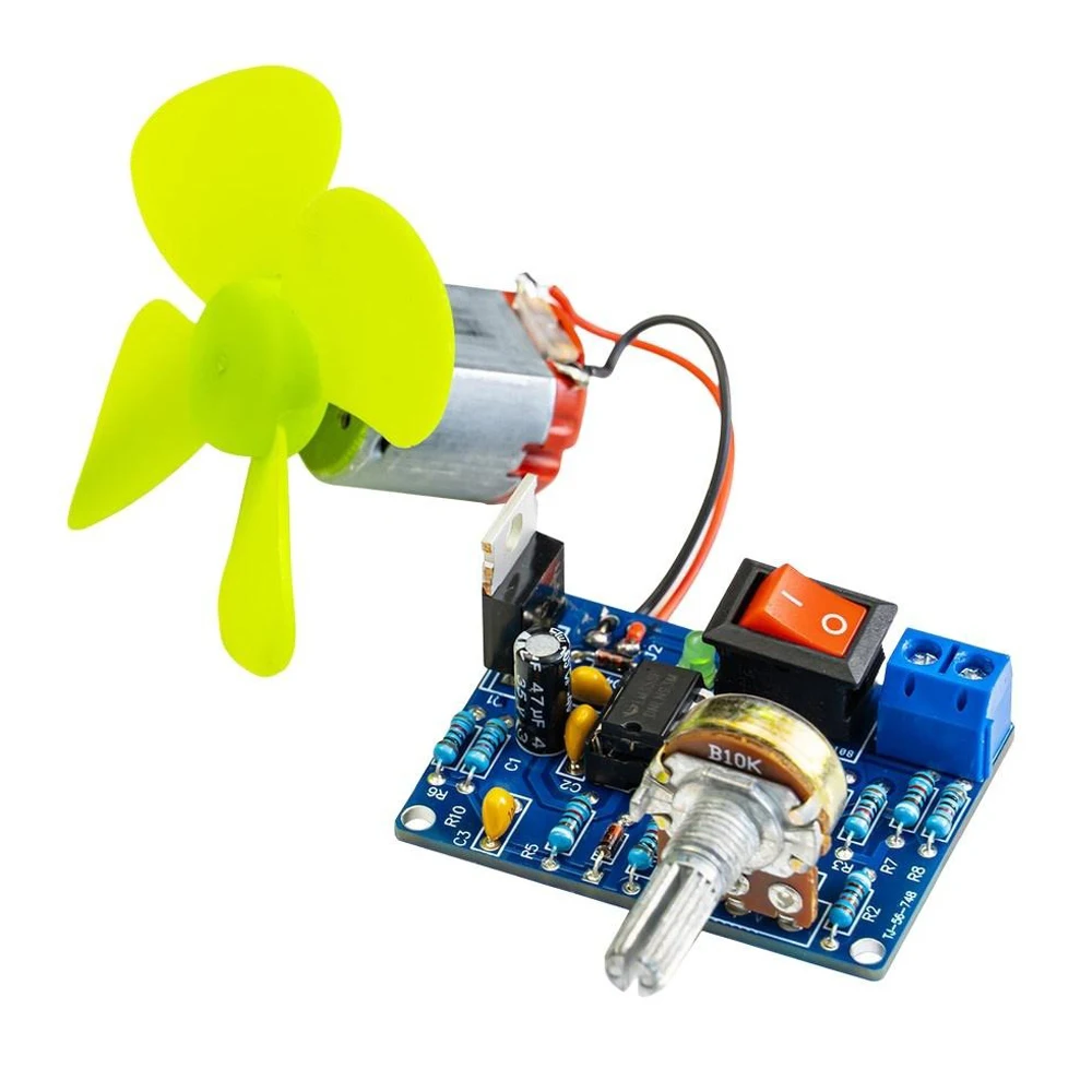 LM358 DC Motor Speed Controller Circuit Kit PWM Pulse Width Modulation Stepless Speed Regulation Electronic Soldering Training