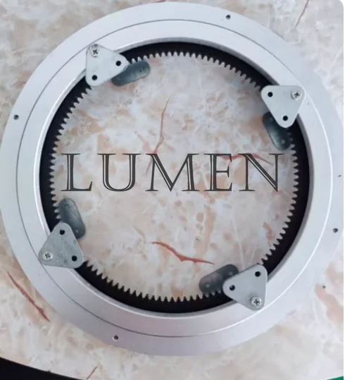 250mm Aluminium Alloy Rotating Turntable with 220V Motor Speed 3RPM Diameter for Dining Table Exhibit Show Display Swivel Plate