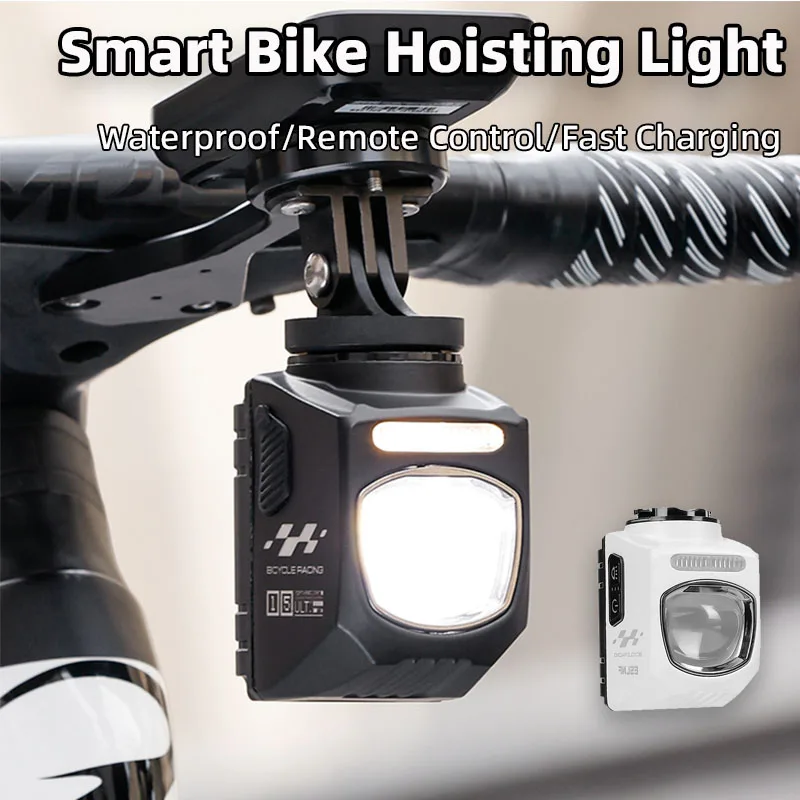 Image of Helles 1200LM Cut Off Line Rennrad-Hebelicht, wasserdicht, Typ-C, schnelles Aufladen, MTB-Scheinwerfer, 6 Modi, Nacht-Fahrradlicht