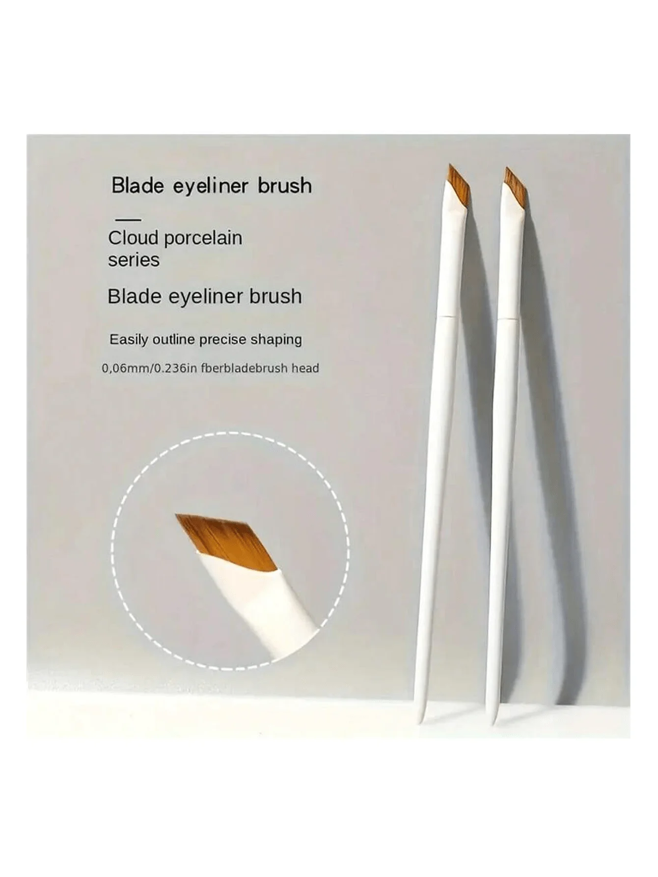 Pincel Delineador de Ojos Upgrade Blade, Ultrafino, de Ángulo Plano, para Cejas, para Aplicar Detalles Precisos Debajo de los Ojos