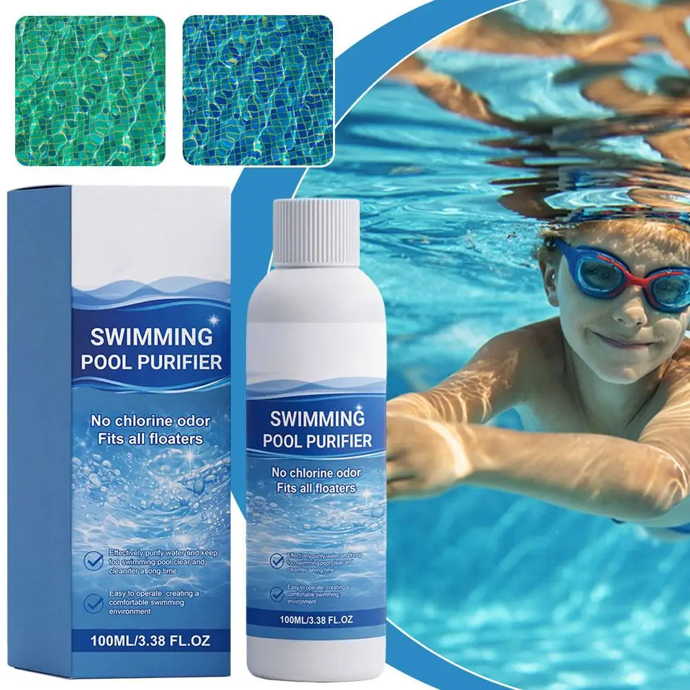 100ml Schwimmbad-Reinigungsflüssigkeit ohne Chlorgeruch, Wasserklärer …