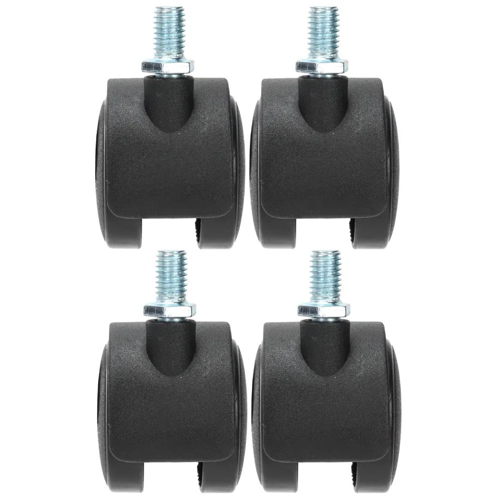 4pcs Cabinet 1.5 Inch Swivel Caster Wheels With Brake Black Locking Caster Wheels Furniture Caster Wheels Bookshelf