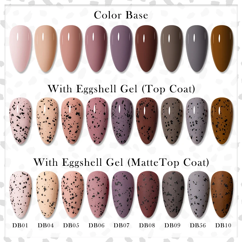 Mtssii 6ml Nail Gel Eggshell Gel Nail Polish Transparent Gel Soak Off Nail Art Gel  UV LED Varnish With Any Color Base Top Coat