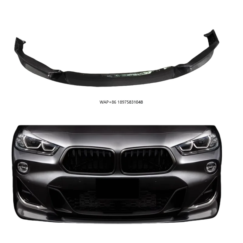 

Upgrade 3D Style True Carbon Fiber Front Lip & Chin Diffuser Body Kit Specific for X2 F39 18-21 Cars
