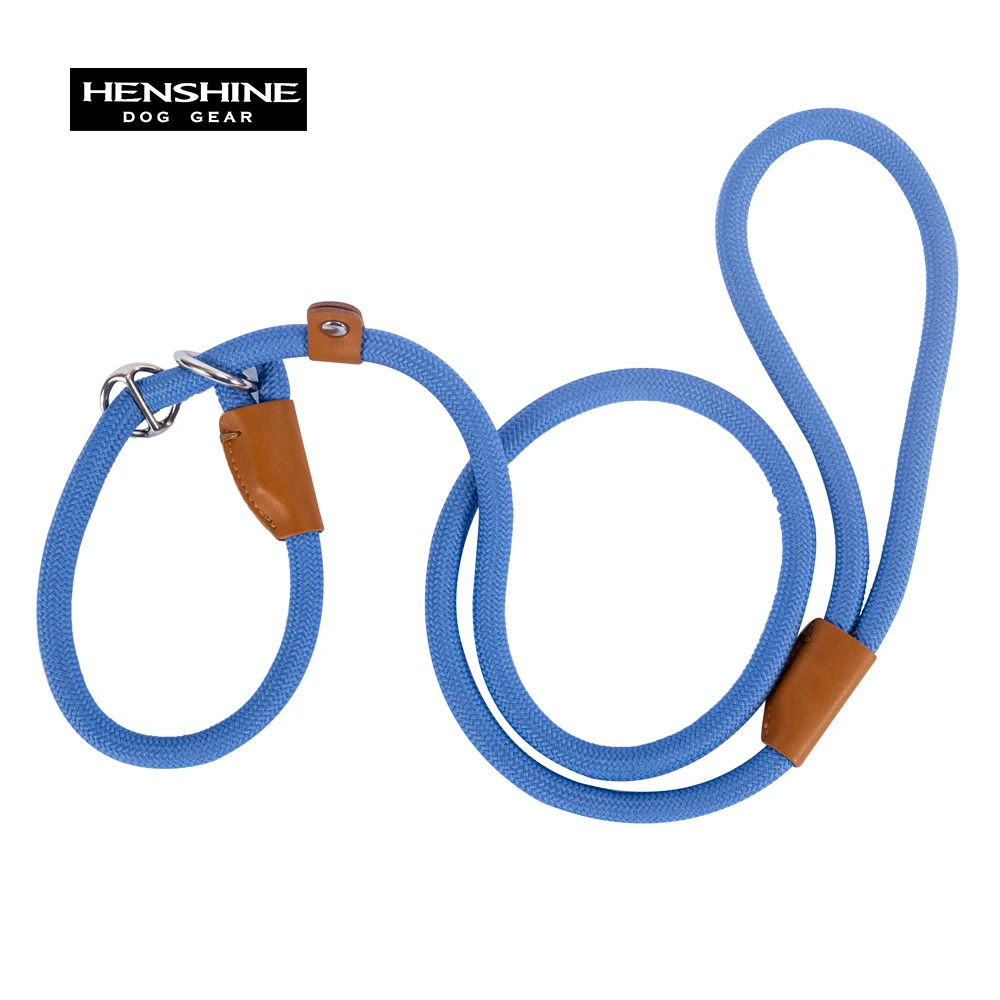 Bequemes langlebiges Nylon-Rutsch seil bestes Hunde leinen halsband verstellbare Gleit verschluss schlaufe mittlere bis große Leine für Hunde haustiere – Detail 13
