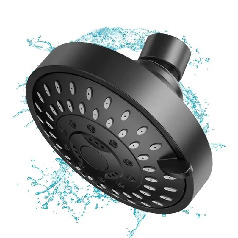 High Pressure Shower Head Adjustable 5 Spray Setting Bathroom Showerhead Rustproof Anti-Clogging Rain Shower Head For Bathroom