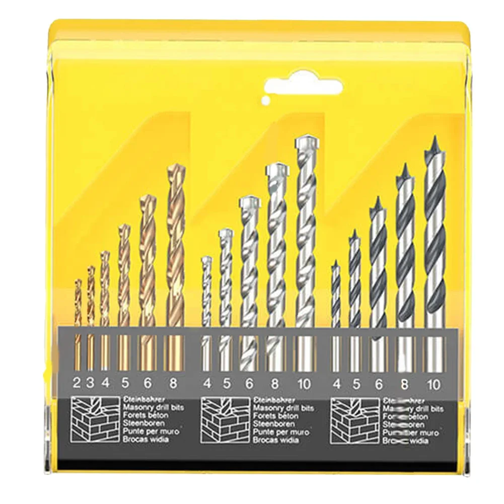 Drill Bits Set For Various Projects 16PCS Drill Bits High Speed Drilling Versatile Consistent Performance Durability