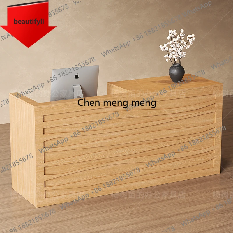 

A46 Office Beauty Reception Desk Logo Luxury Simple Modern Reception Desk Salon Decorations Mostrador Recepción Commercial Furni