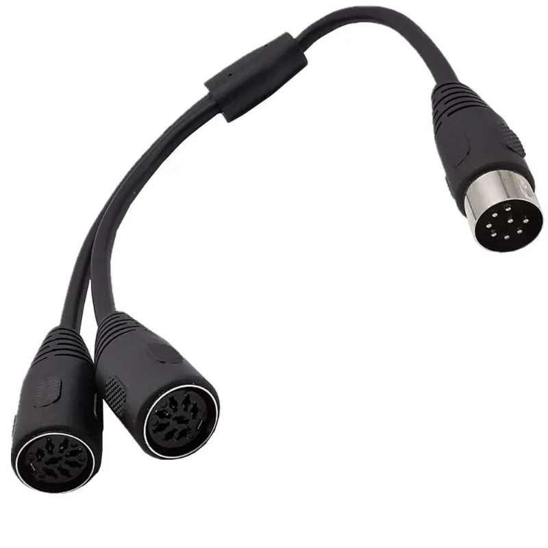 Suitable for 8Pin revolution 2 8-pin female one point two, connecting cable 1 to 2 audio and video signal transmission medical
