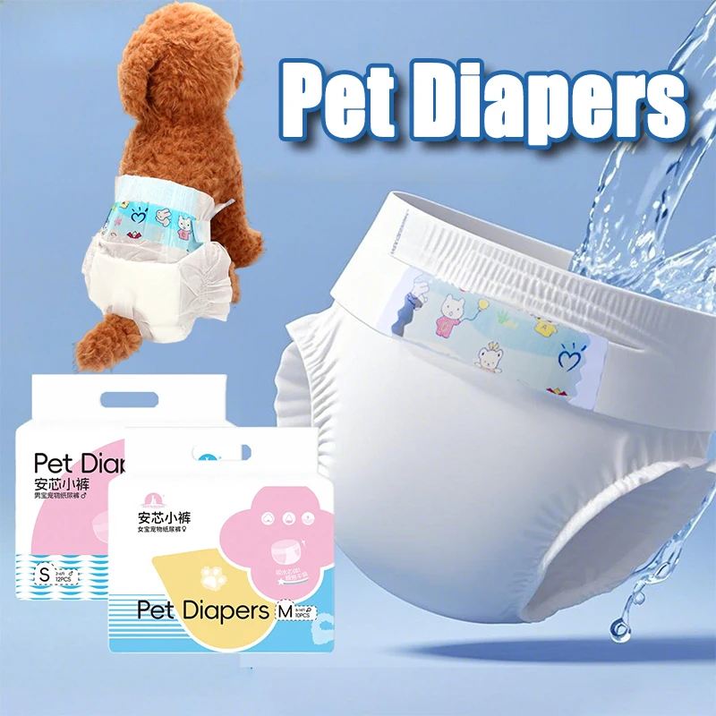 Pañales impermeables para mascotas, pantalones cortos menstruales antifugas laterales, finos, transpirables, cómodos y desechables