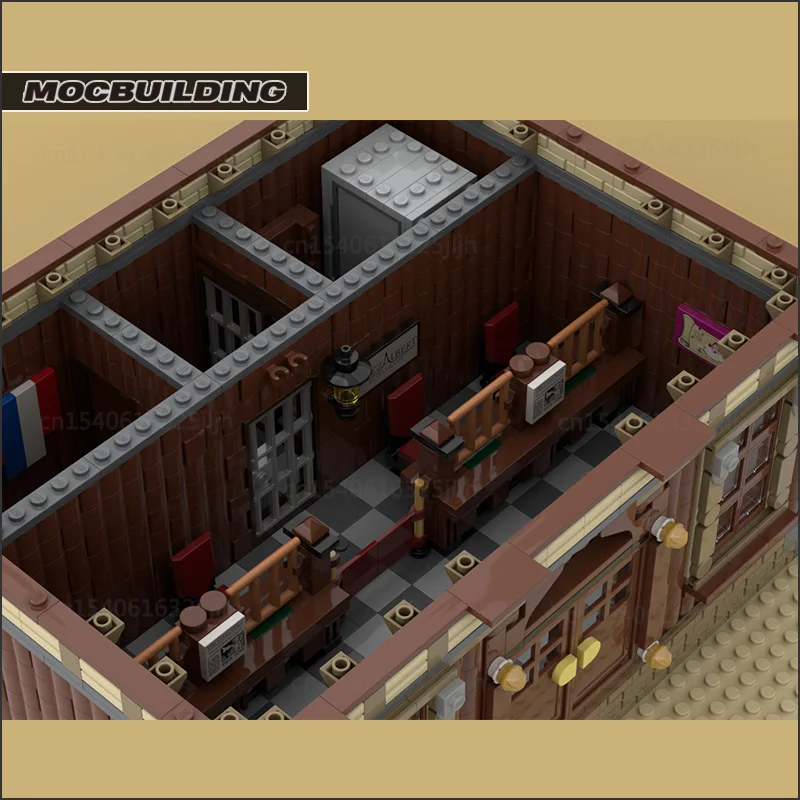 Wild West Bank Moc Bausteine Stadt Modulare Technologie Ziegel DIY Montage Modell Sets Kreative Sammlung Spielzeug Kinder Geschenk