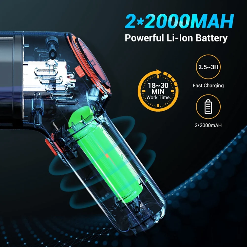 Handheld Vacuum Cleaner for Car and Home Wireless Portable Dry Wet Mini Vacuum Cleaner Dust Sand Cleaning MachineN02R