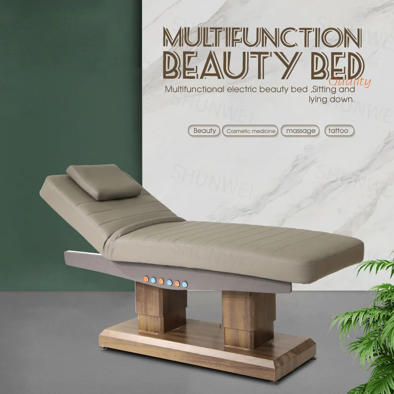 

Electric lifting export spa bed, intelligent heating bed for salons, full body Thai massage bed