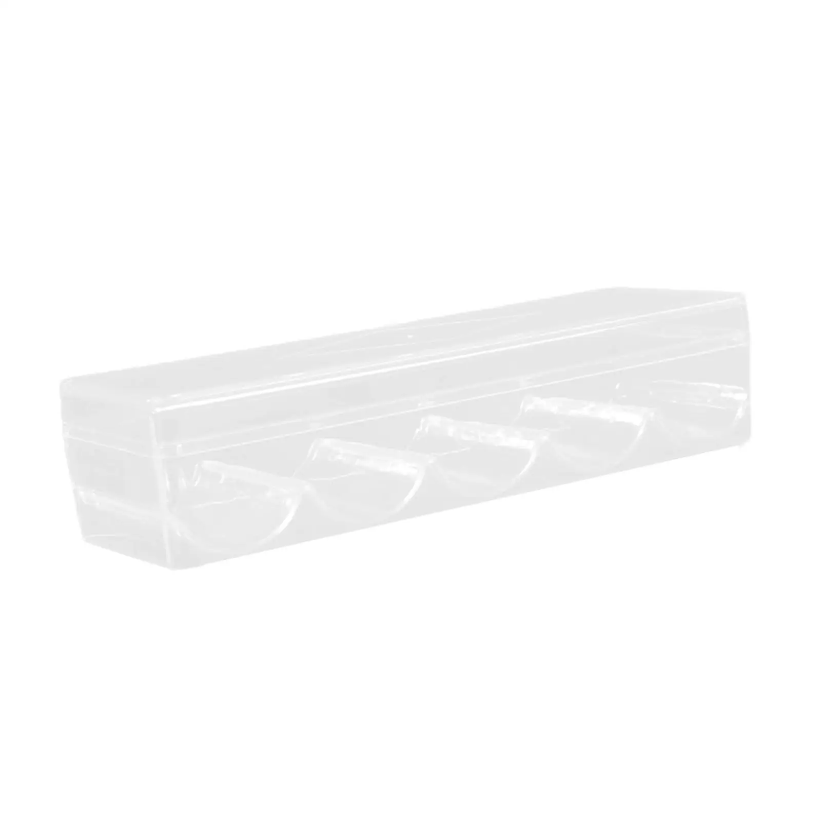 Acrylic Chips Case Holds 100 Chips Holder 5 Grids Organizer for Party