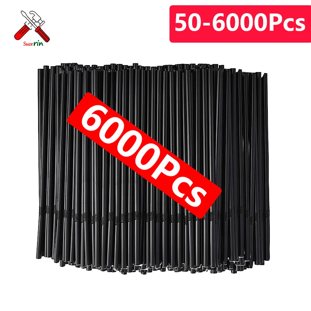 

50-6000PCS Drinking plastique Straws Colorful Wedding Party Milk Tea Bar Kitchen Beverage Straw Home Wholesale Cola straw