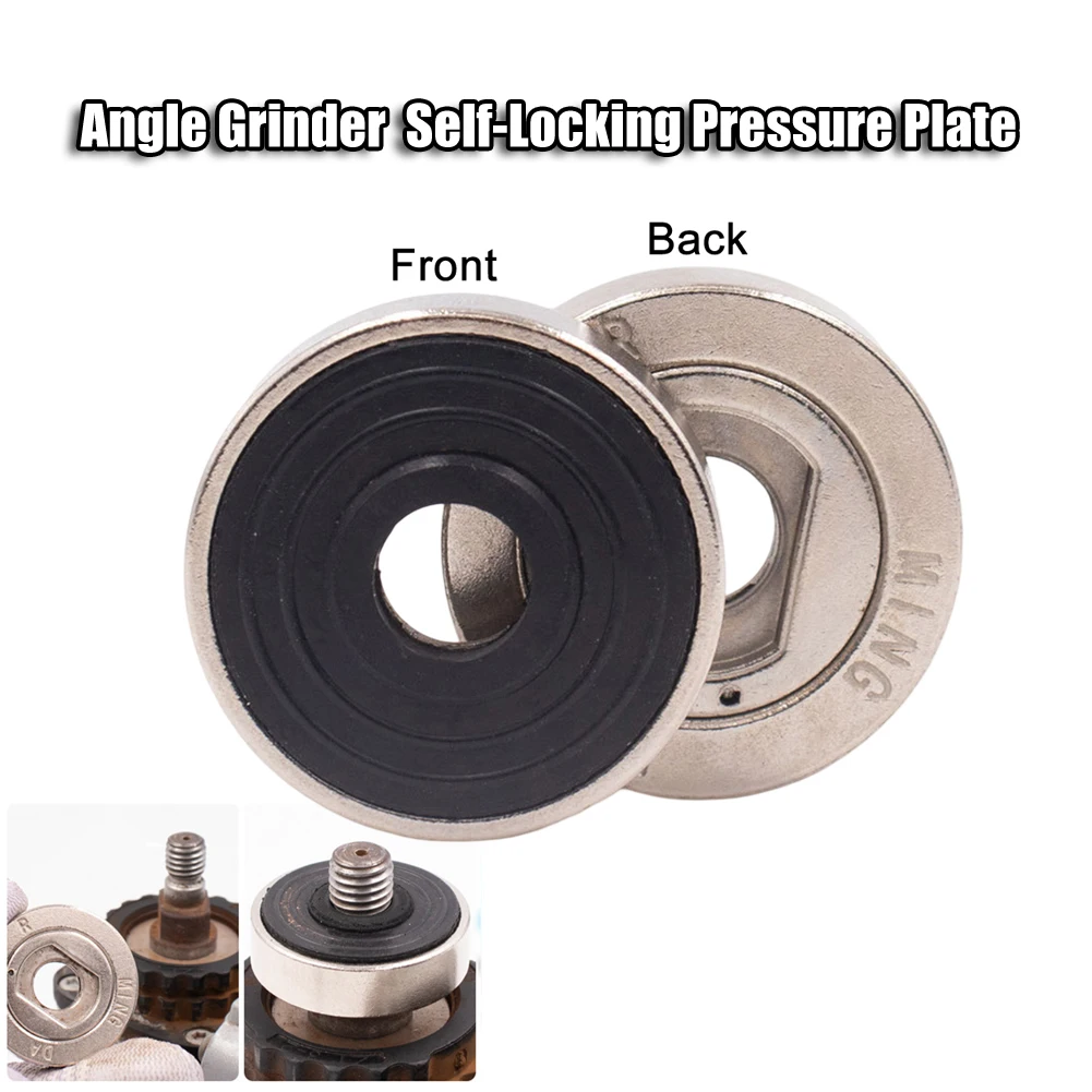 22222100Type  Quick Release Self-Locking Grinder Pressing Plate Flange Nut Power Chuck Angle Grinder Self-locking Pressure Plate