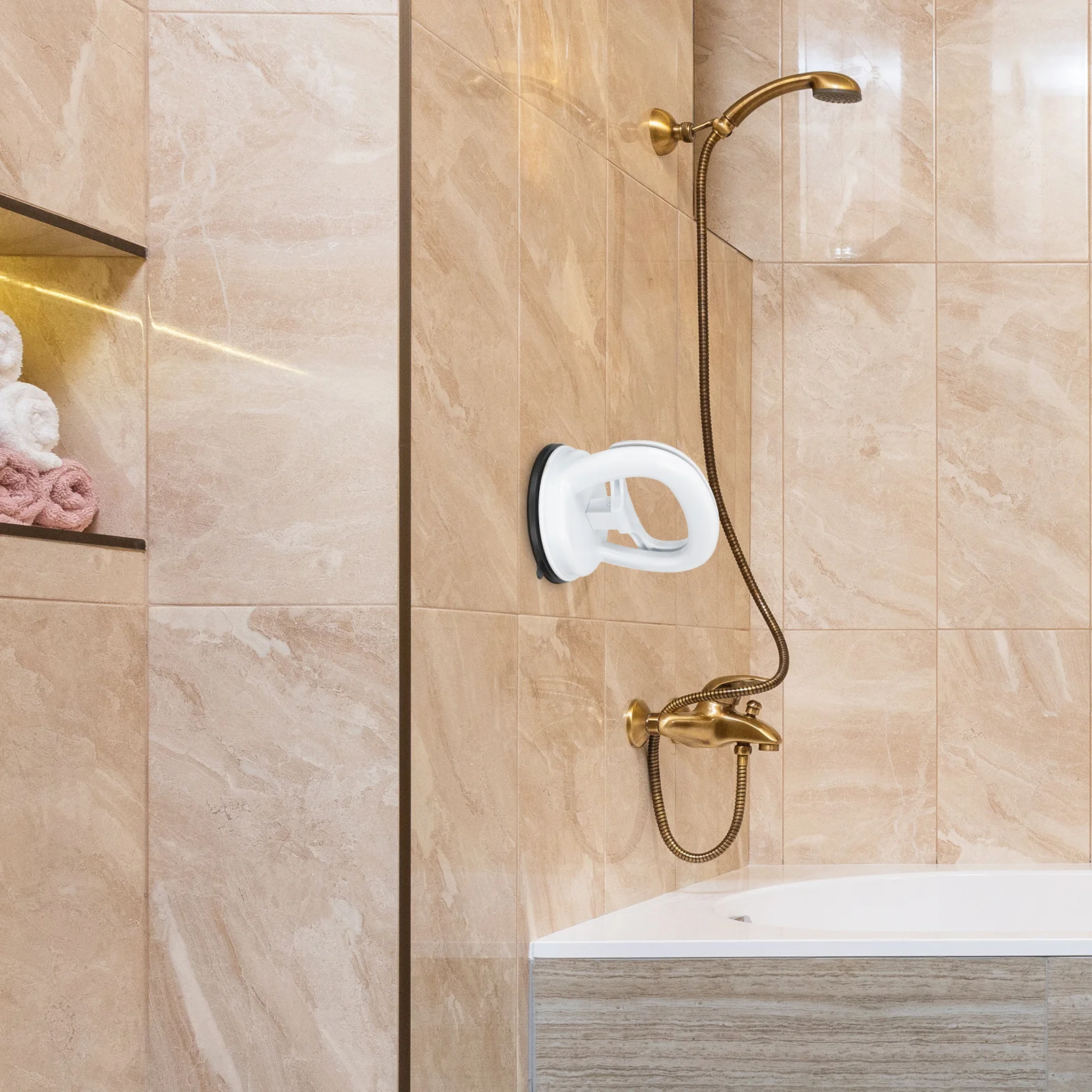 

Non-Slip Bathroom Grab Bar Plastic Bathtub Handle Elderly Safety Shower Grab Bar Anti-Skid Handrail Household Use