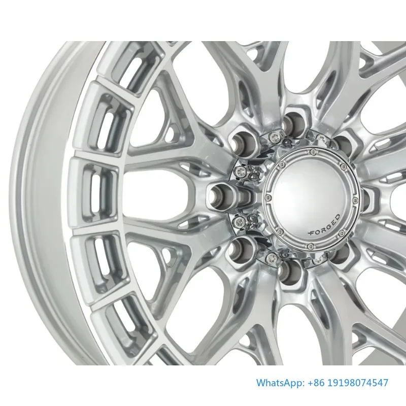 

HFX-1 8 Hole Gloss Silver Machine Face Custom Multi-spoke Forged Aluminum Alloy Passenger Car Wheels Modification Rims