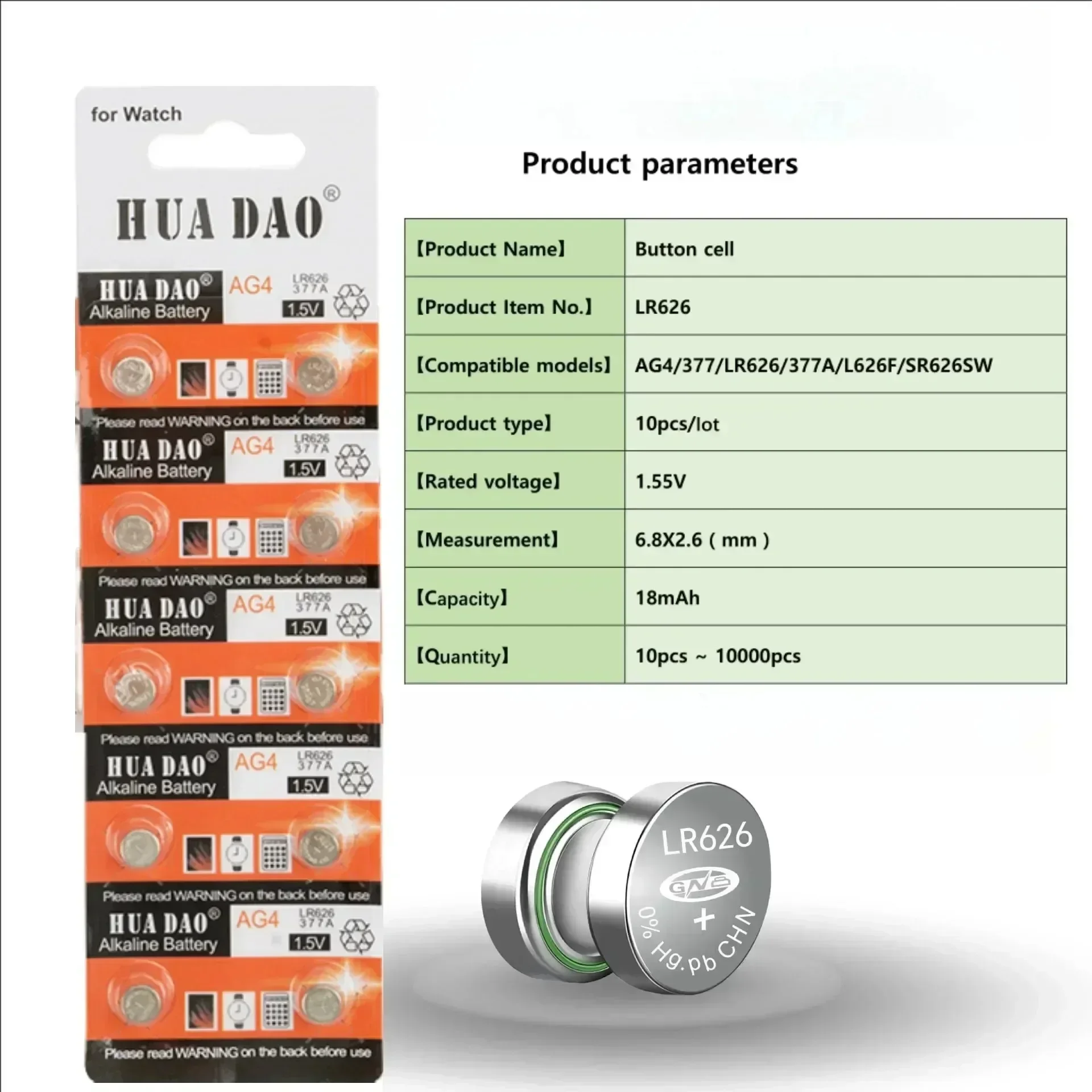 topAG4 LR626 1.5V Alkaline Button Battery for Watch, Toy, Calculator, Car Key, Clock, SR626SW, 377, 377A, CX66W, Long Lasting Po