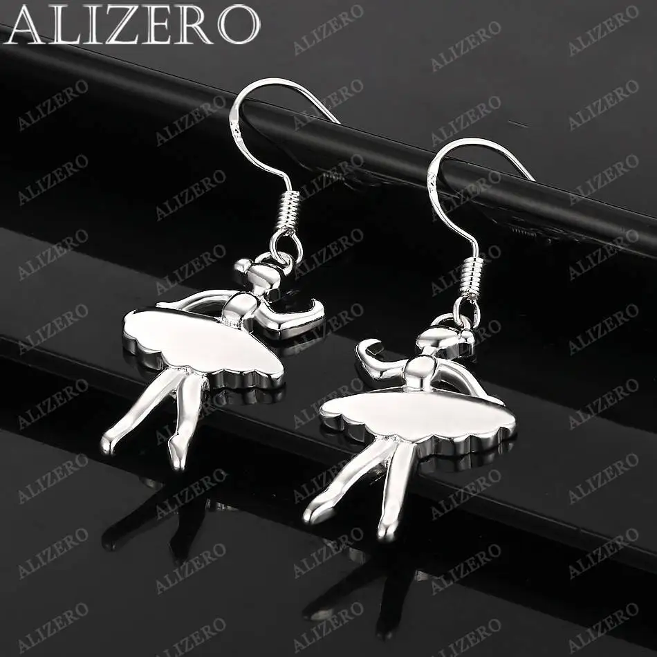 

925 Sterling Silver Earrings Ballet Dancer Drop Earrings For Women Jewelry Fashion Party and Daily Wear