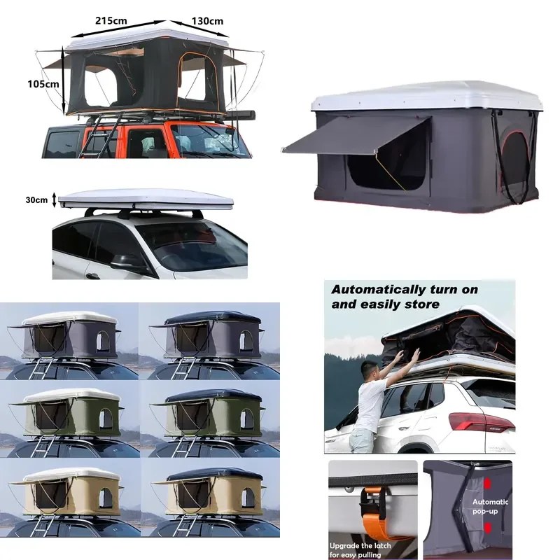 Quick-Setup Heavy Hardshell Rooftop Tent Waterproof Car Camping Tents for Outdoor Overland Adventures SUV Truck Van