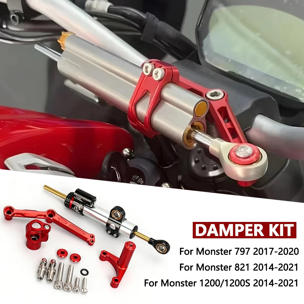 

Комплект амортизаторов для мотоциклов Ducati Monster 797 821 1200 1200S 2014-2021, комплект кронштейнов для стабилизации руля