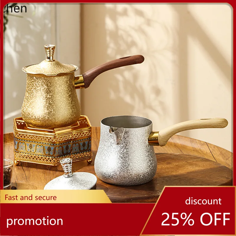 

Hxl stainless steel coffee pot suit hot chocolate cup teapot