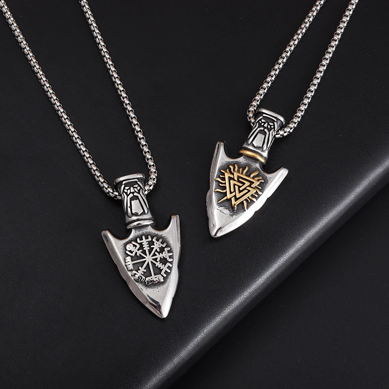 Vintage Nordic Celtic Thor Hammer Necklace Men\\\\\\\'s Amulet Silver Color Pendant  Jewelry Punk Necklace