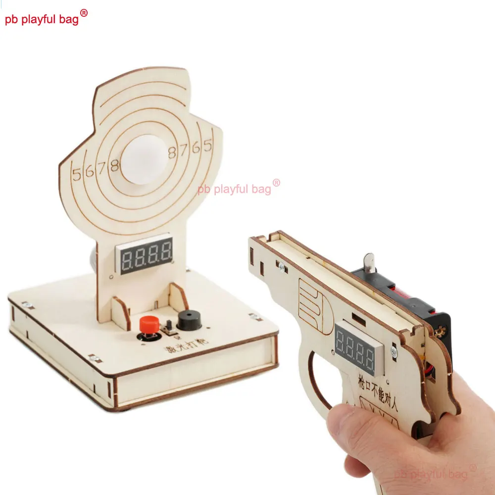 DIY Manual Assembly Model Laser Gun Target STEM Science Building Blocks Assembly Material Package Puzzle Toy Kids Gifts UG374
