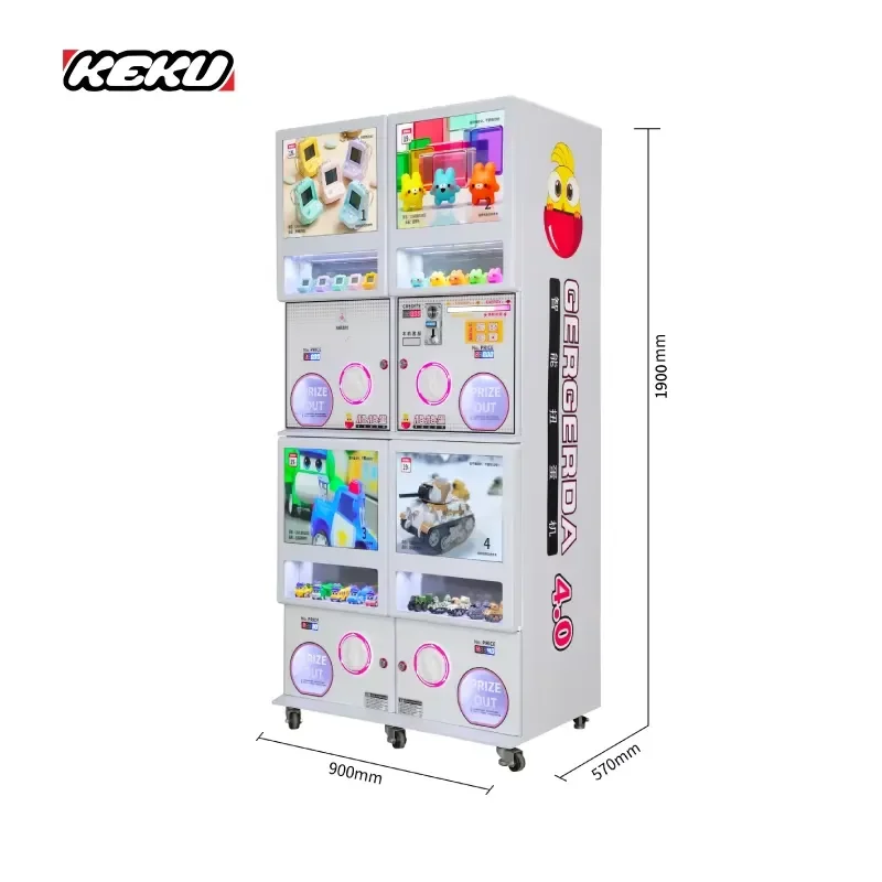 Customizable Spiral Coin Operated Capsule Dispenser Chewing Gum Toy Vending Machine With Absorption Cooling System For Sale