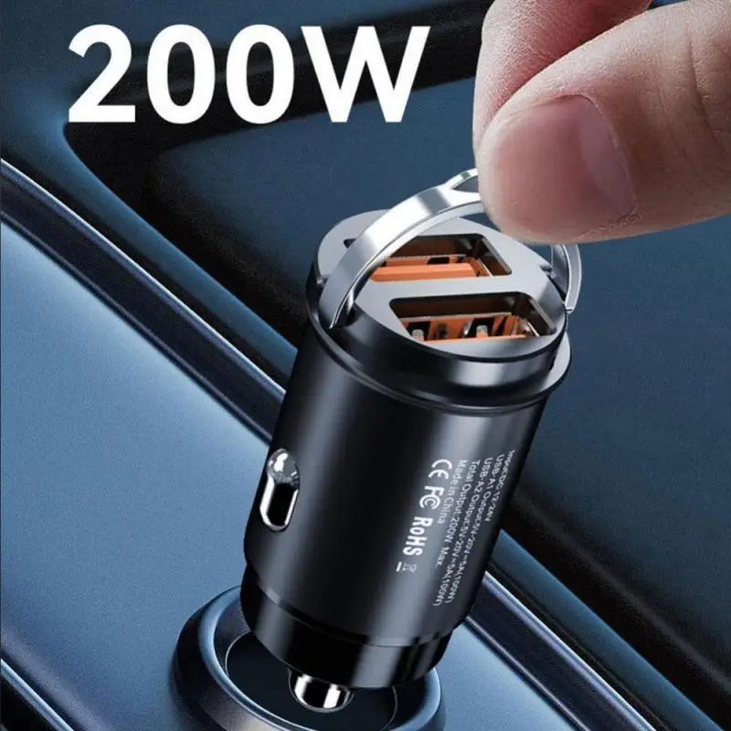 Car USB Charger Super Charge USB-A USB-C Cigarette Lighter Adapter Phone Charger for