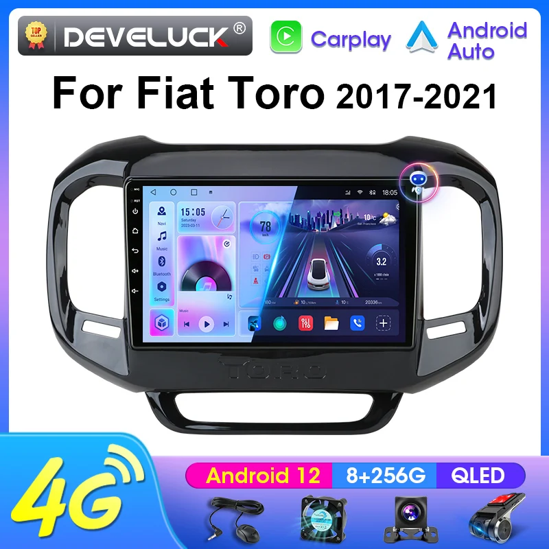 

Android 12 Car Radio For Fiat Toro 2017 - 2021 2 Din Stereo Multimedia Video Player GPS 4G WIFI Carplay Auto DVD QLED Head Unit