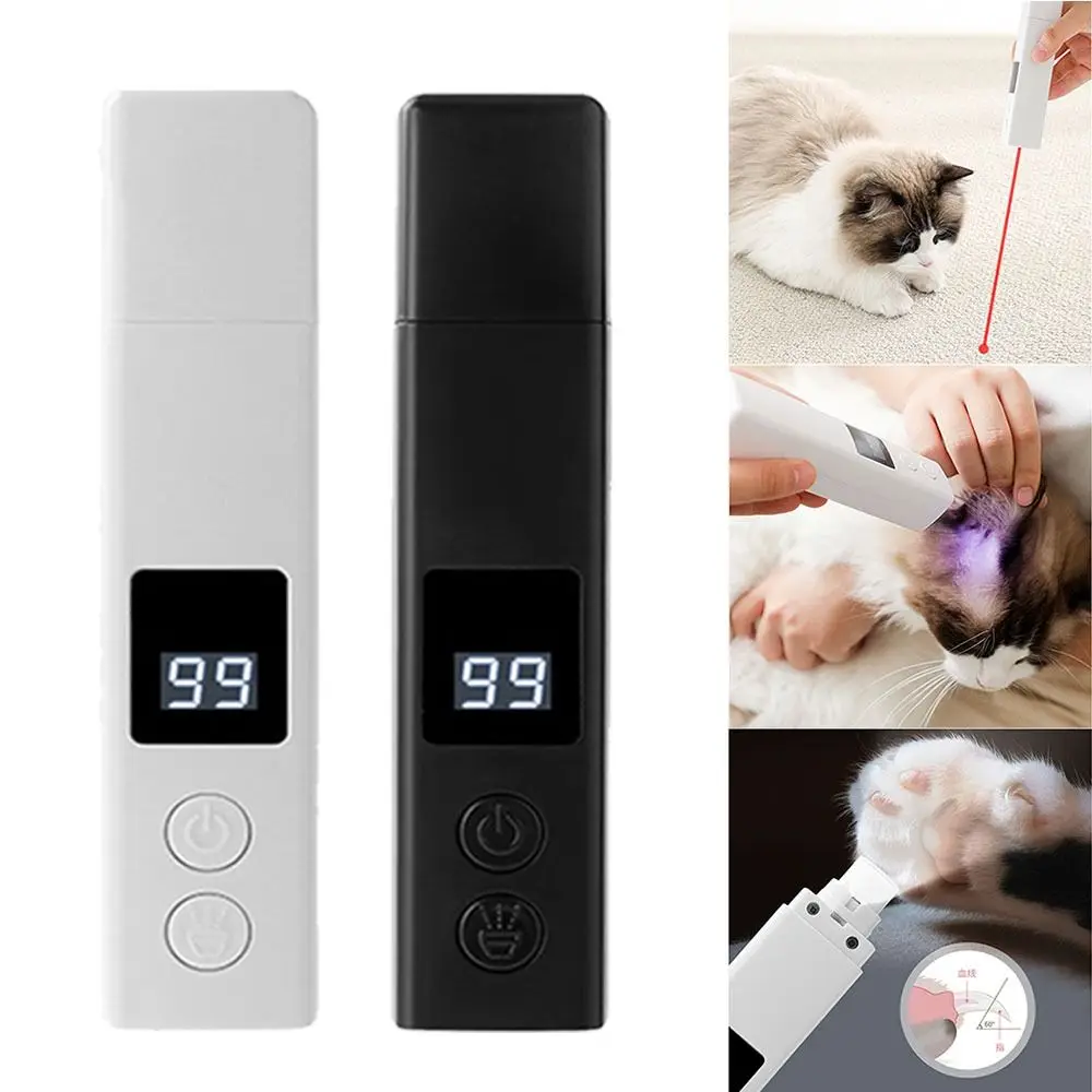 

With Dust Cover Pet Nail Grinder with LED 4-Speed 4 Grinding Ports Cat Nail Trimmer Interactive&UV Low Noise Pet Nail File